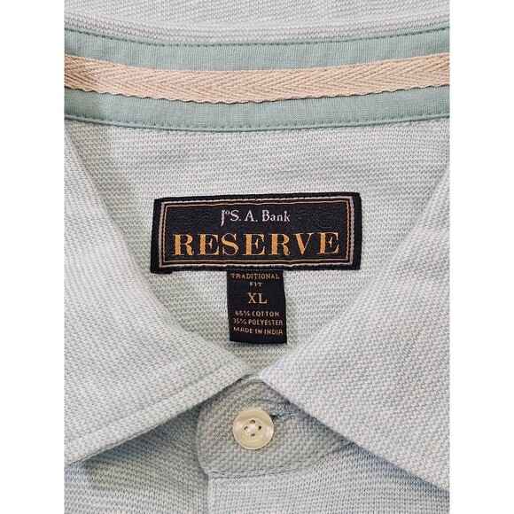 NEW Jos A Bank XL Reserve Traditional Fit Cotton Polo Shirt Mint Big Tall - Picture 4 of 5